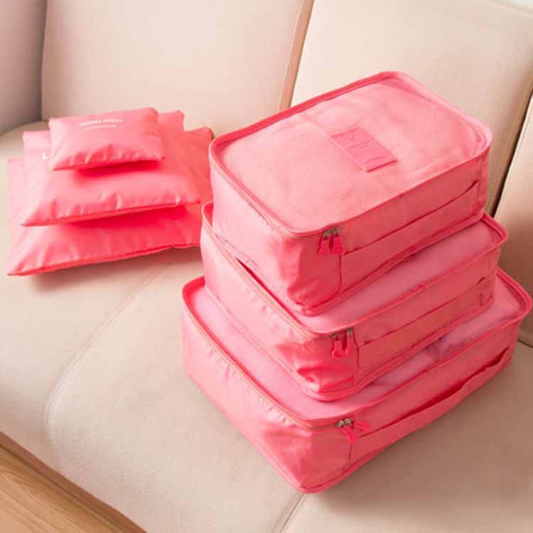 Travel bag 6-piece set oxford cloth storage bag underwear bra organizer shoe storage bag 6-piece set