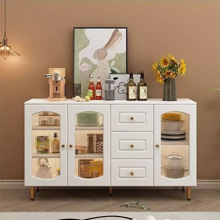 Living Room Wall-Mounted Storage Cabinet, Cream-Style Kitchen Storage, Tea and Water Cupboard, Storage Cabinet with Glass Door, Sideboard for Home Use Living Room Wall-Mounted Storage Cabinet, Cream-Style Kitchen Storage, Tea and Water Cupboard, Storage Cabinet with Glass Door, Sideboard for Home Use
