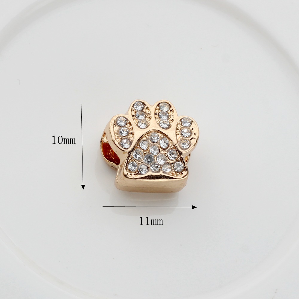 Cute Paw Print Zinc Alloy Plating Inlay Zircon Jewelry Accessories display picture 16