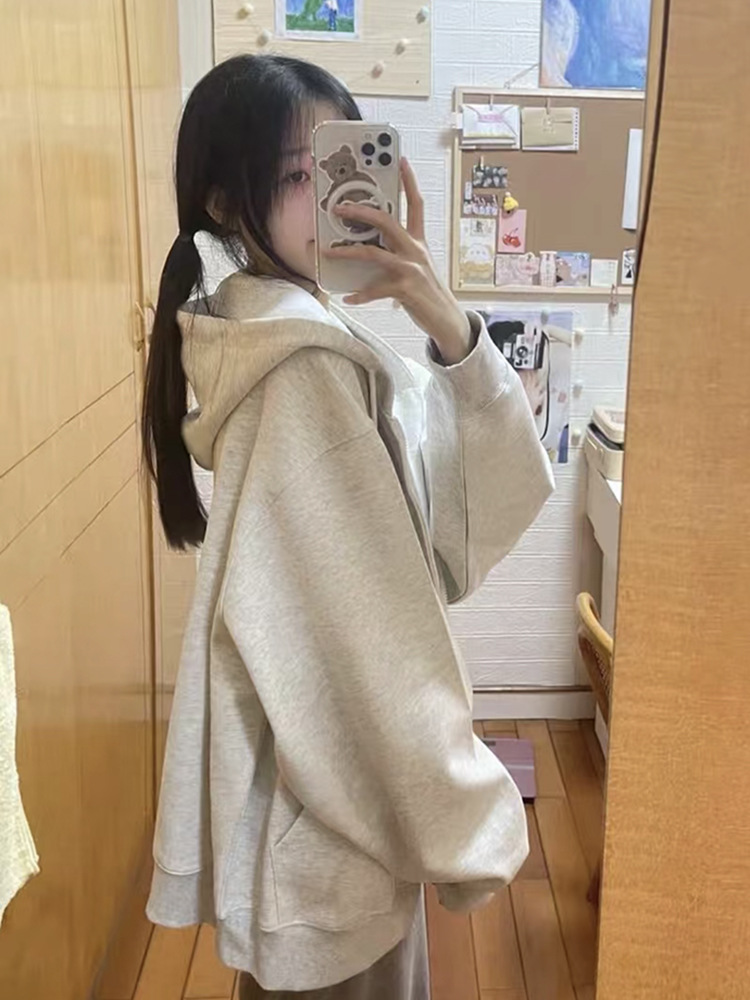 흰색 회색 봄과 가을 스타일