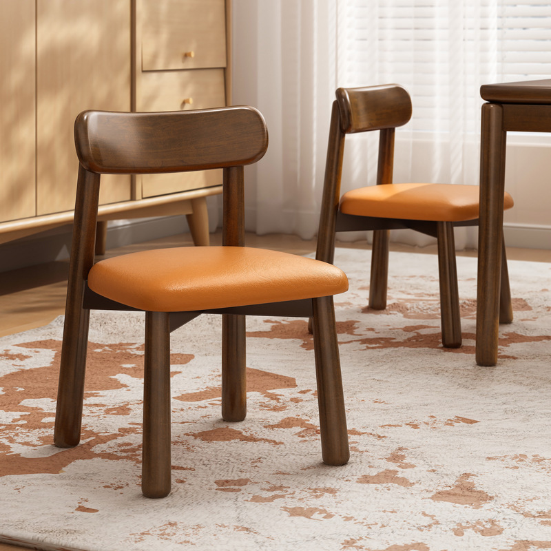 silla de madera maciza pequeña taburete pequeño hogar niños sala de estar respaldo silla simple paquete blando taburete cuadrado taburete de cambio de zapatos