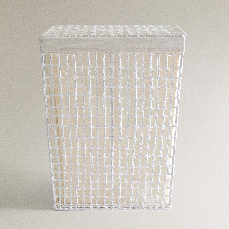 Cesta de ropa sucia de lujo ligero casero cesto de almacenamiento de ropa sucia cuerda de papel trenzado cesto de ropa sucia gran capacidad muñeca barril de almacenamiento