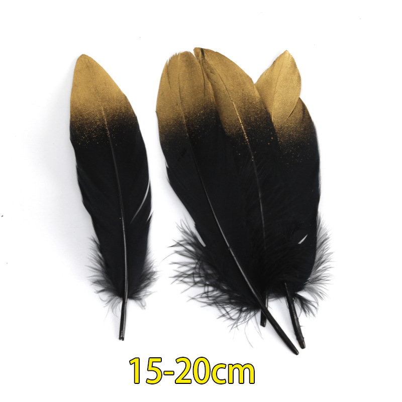 Plumas negras al por mayor diy materiales hechos a mano bolsas accesorios accesorios para niños jardín de infantes creativo curso de arte