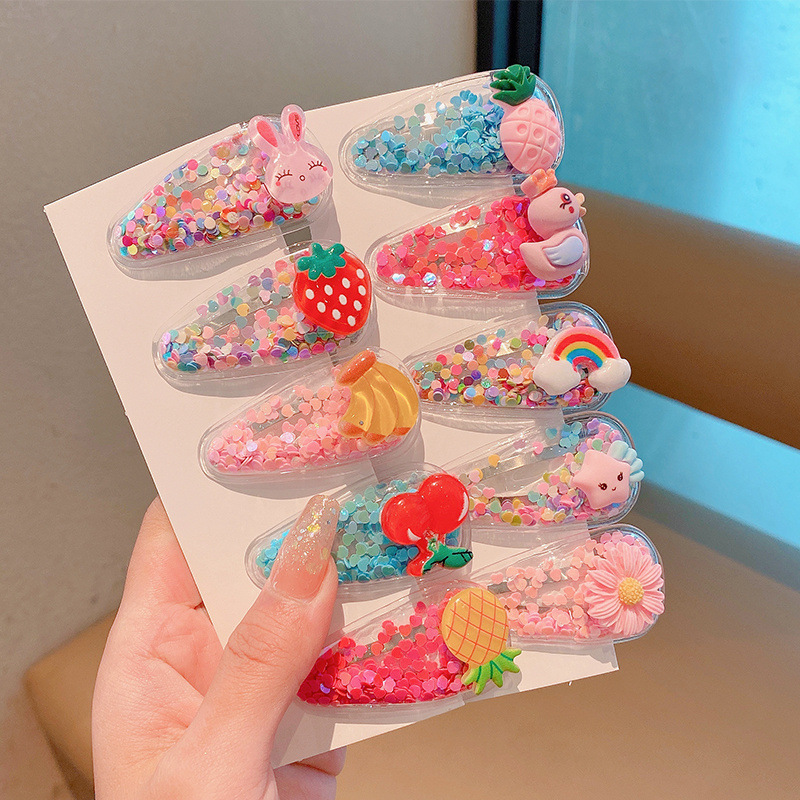 Bebé súper lindo clip tocado fruta de los niños pequeño clip horquilla rota de la niña linda verano Bangs horquilla accesorios para el cabello