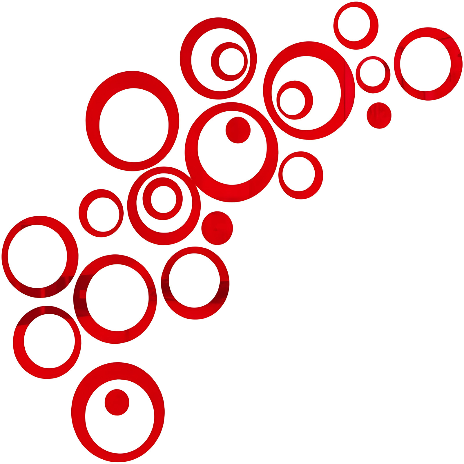 24 Pieces 3D Acrylic Mirror Round Living Room Bedroom TV Background Circle Home Wall Stickers_voghion.com
