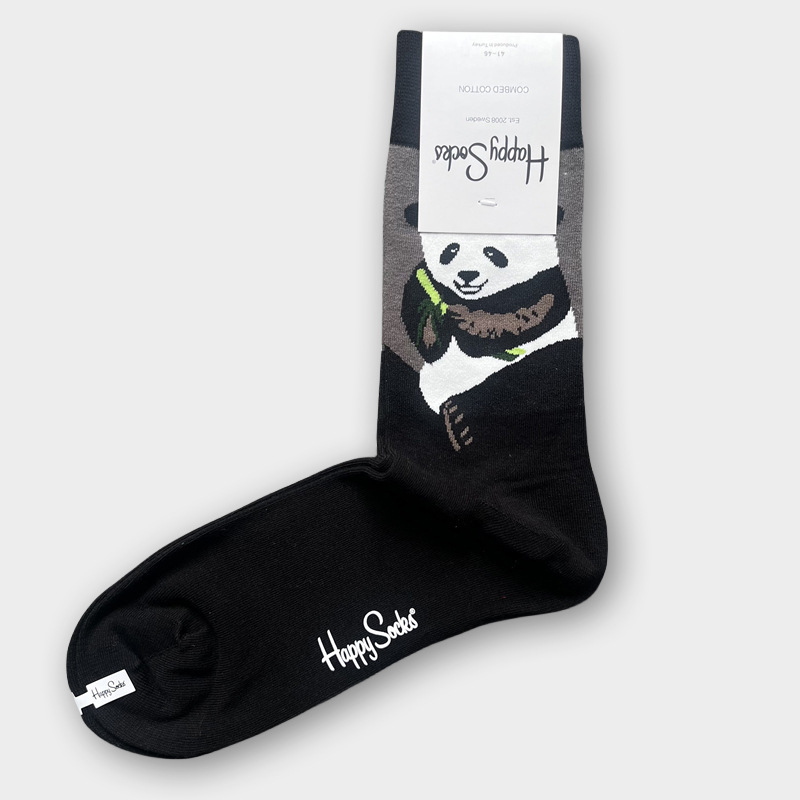 ハッピーソックス メンズソックス ミドル丈 コーマ綿 吸汗消臭 通気性 スウェーデン製 おしゃれ カラフル 薄手