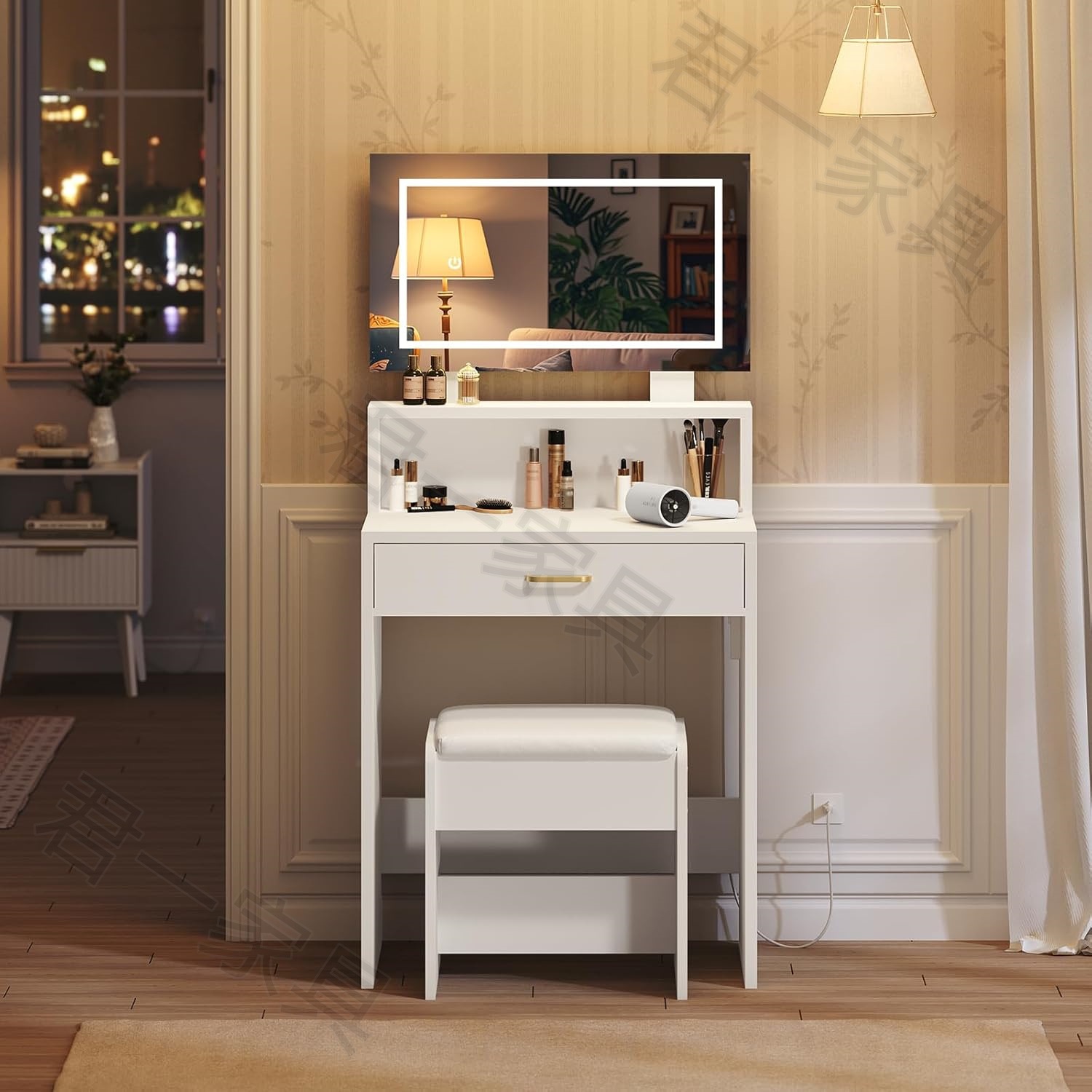 Bedroom Dressing Table with Makeup Mirror Amazon Cross-Border Supply Modern Simple Mini Dressing Table Factory Wholesale