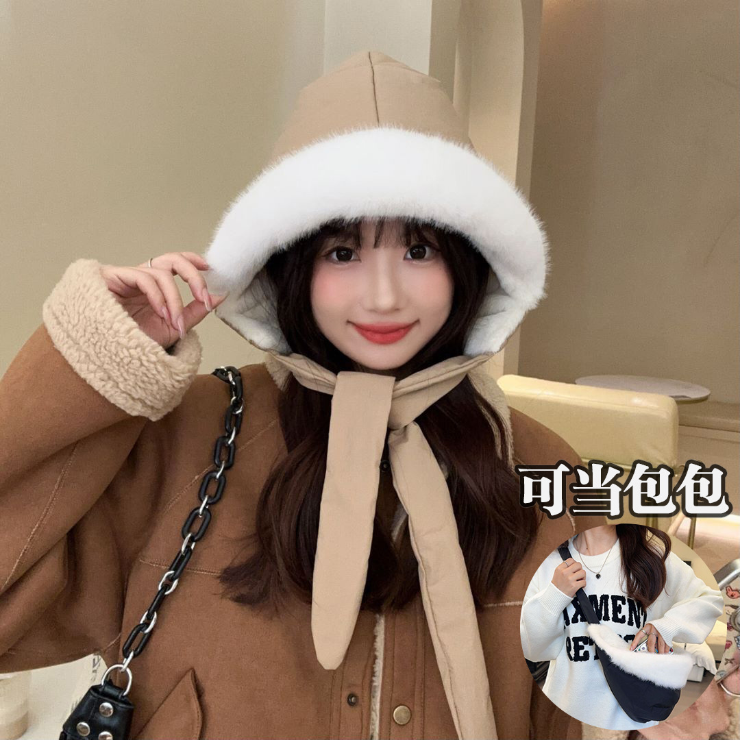 Nuevo Leifeng sombrero de invierno para mujeres con vello grueso a prueba de viento a prueba de frío sombrero de algodón caliente para montar al aire libre sombrero protector de oídos