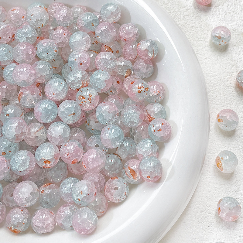 23g Weight Beads Jewelry Making Type DIY Jewelry Accessories Classification 10 Pieces Quantity glass Material Round Pattern Simple Style Style 10 Pieces Glass Round DIY Jewelry Accessories Beads 6