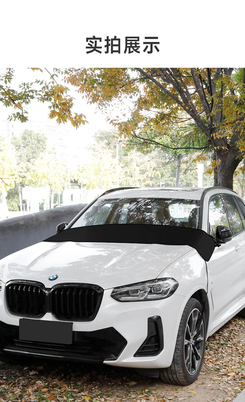 Car Front Windshield Anti-Leaf Net, Front Window Glass Rain Gutter Anti-Bird Droppings Leaf Net, Magic Wiper Dust Cover, Car Cover