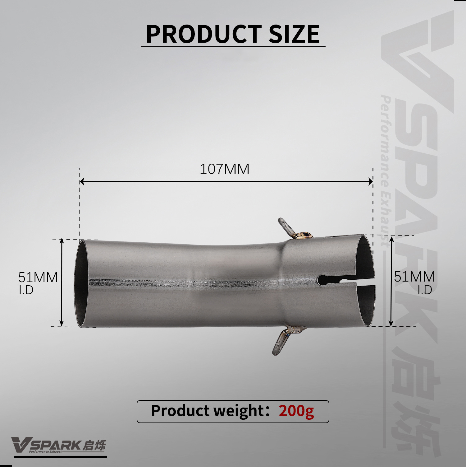 Suitable for Kawasaki Motorcycle Zx4R/Rr Exhaust Pipe Middle and Front Section Titanium Alloy Front Section Non-Destructive Modification Straight up