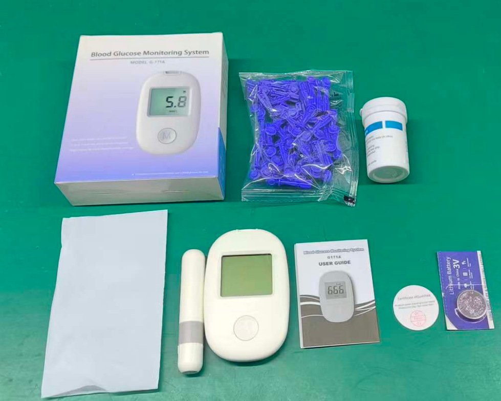 Medidor de glucosa en sangre de comercio exterior, analizador de sangre de mediana edad, farmacia, medidor de glucosa en sangre, máquina de glucosa en sangre doméstica, OEM