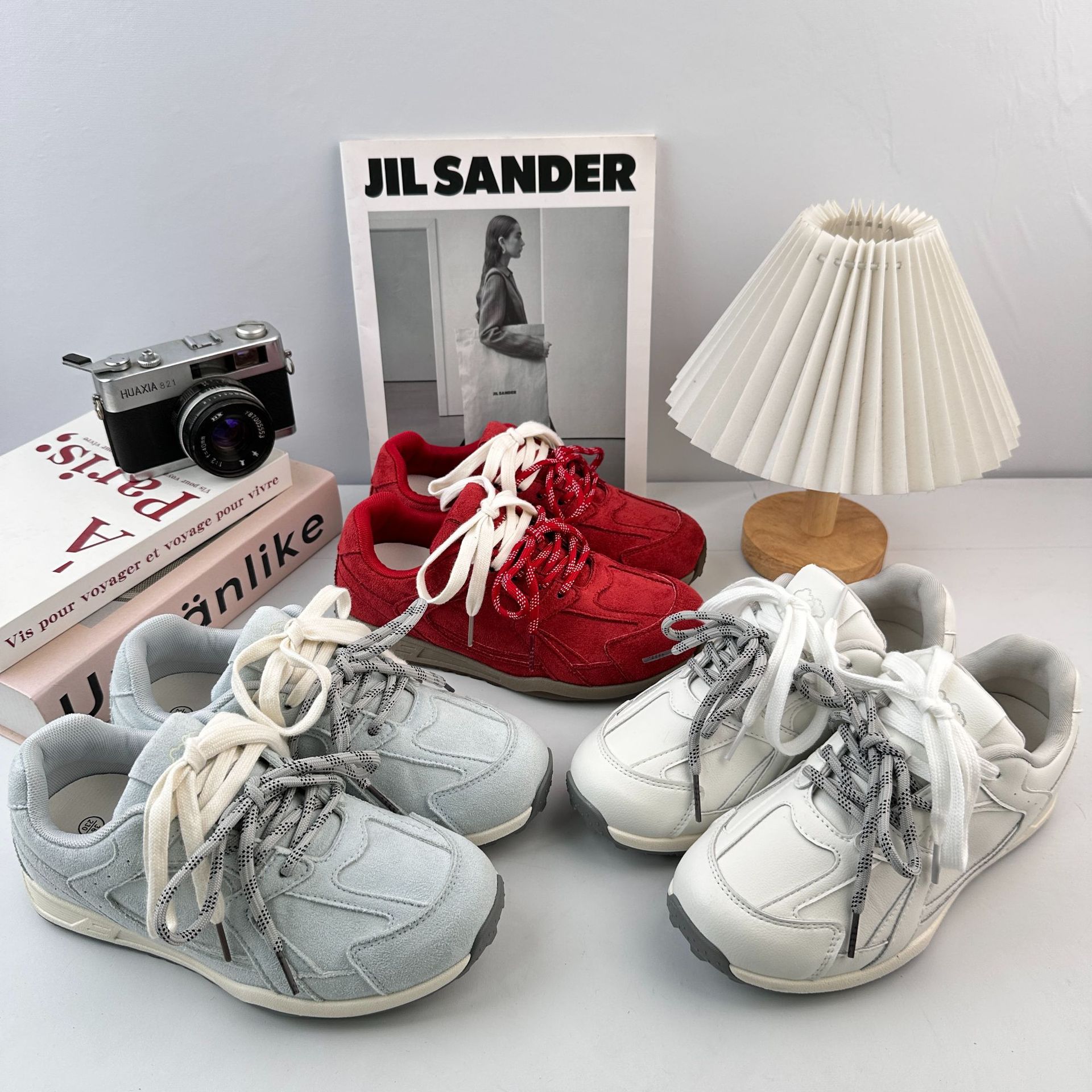 Yuanbo 2025 otoño nuevos estudiantes pequeños zapatos blancos universales de mujer coreana Agan De-Trainer zapatos de mujer Harajuku