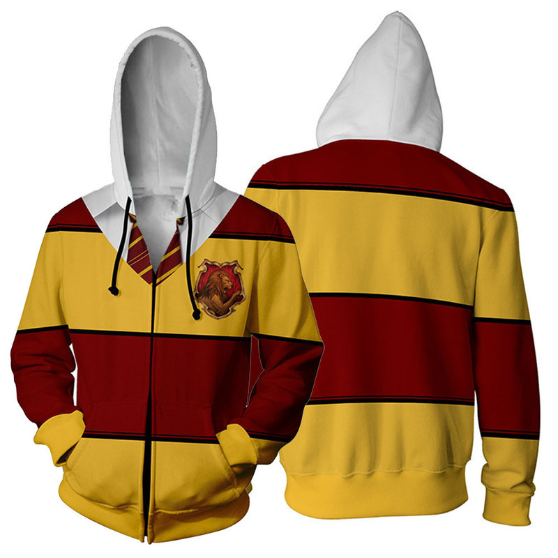Harry Potter Series Anime 3D Digital Printing Hooded Sweatshirt Cosplay Casual Hoodie Peripheral Clothing