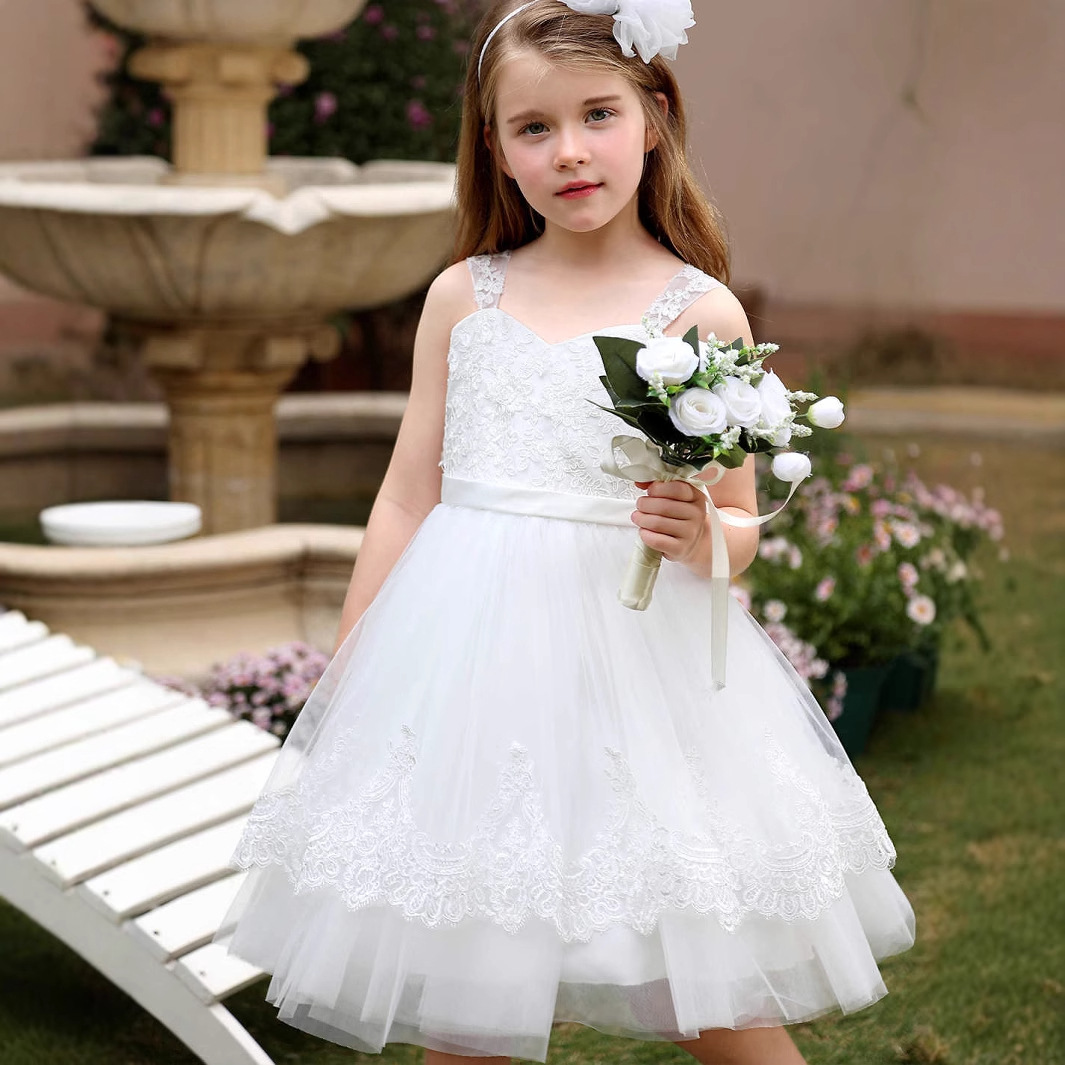 Robe tutu de princesse pour filles, robe de soirée courte, tenue de spectacle pour enfants de 3 à 7 ans (prévente | expédition sous 15 jours)_voghion.com