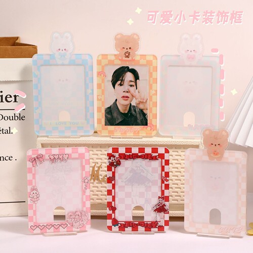 Original Kaka Bear small card display stand card brick standing card Gu card sleeve Gupan desktop card sleeve protection card sleeve