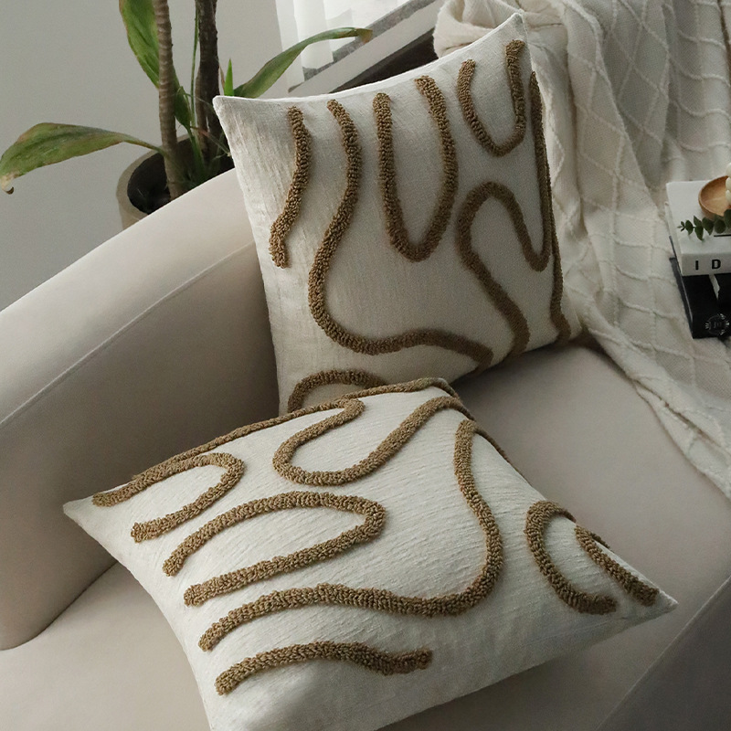 Luz de lujo de alto nivel sofá almohada de soporte suave almohada modelo de hotel almohada de ventana flotante almohada de cabello