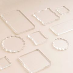 印鑑の取っ手のシリコンの印鑑の部品のdiyツールのアクリル板の大きいサイズの小さいサイズの透明な印鑑の組み合わせのツール