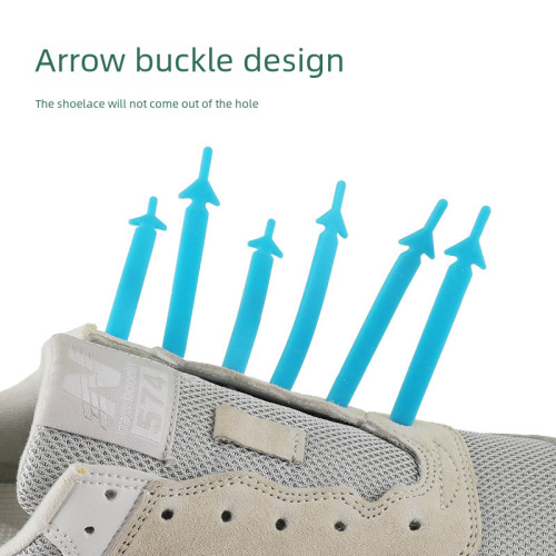 Factory direct large quantity arrow-shaped elastic slip-on silicone laces