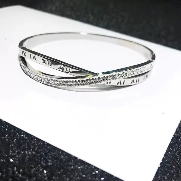 【4072】Cross Roman Bracelet-Silver