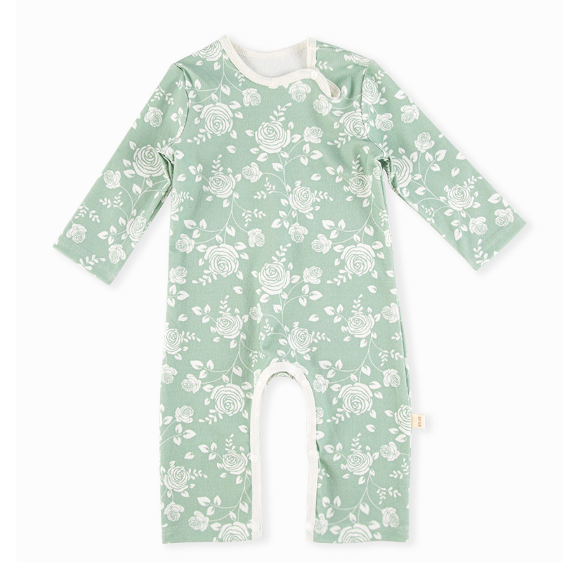 Estilo europeo y americano primavera y otoño mono Bebé Ropa de manga larga niños y niñas bebé niños mameluco cuello redondo Internet celebridad al por mayor