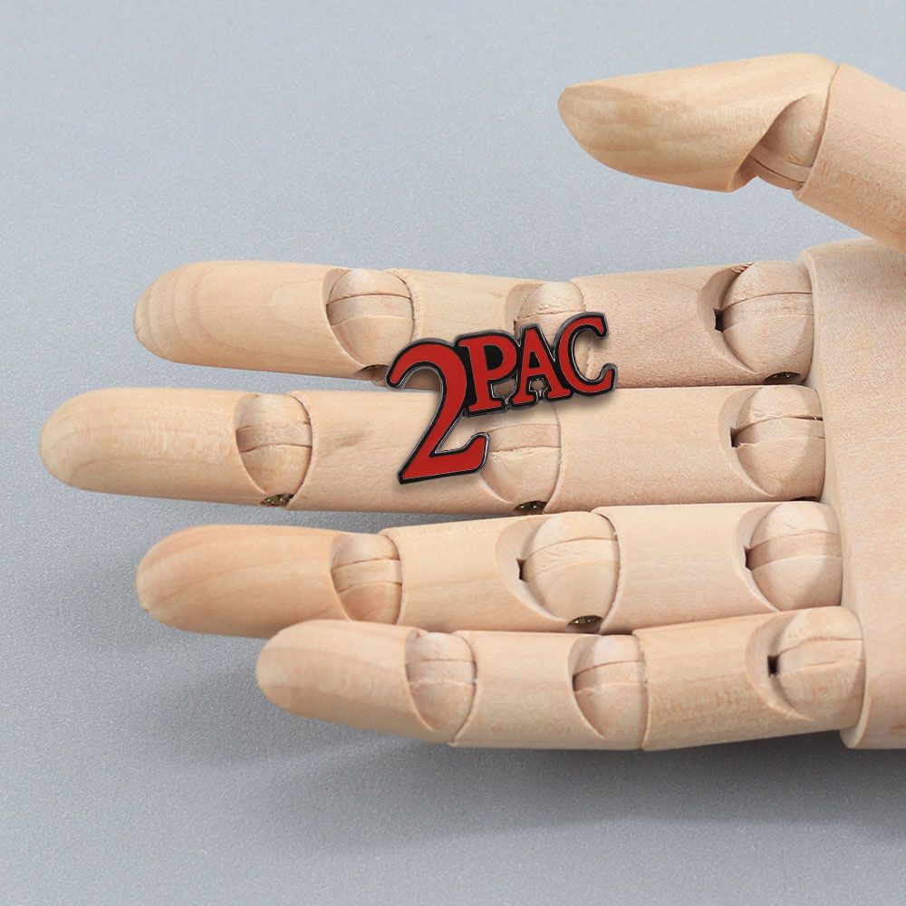 Legendary Rapper 2Pac Logo Brooch Hip-Hop Music Peripheral Metal Badge Clothing Bag Fashion Accessories