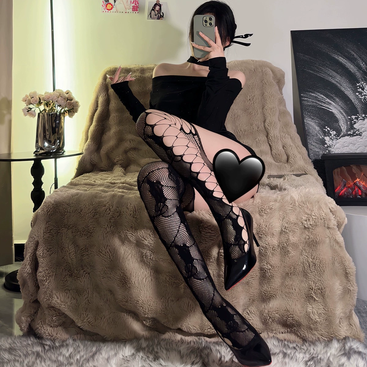 Summer Retro Tights (Women) — Lace Fishnet, One Size, Multiple Patterns