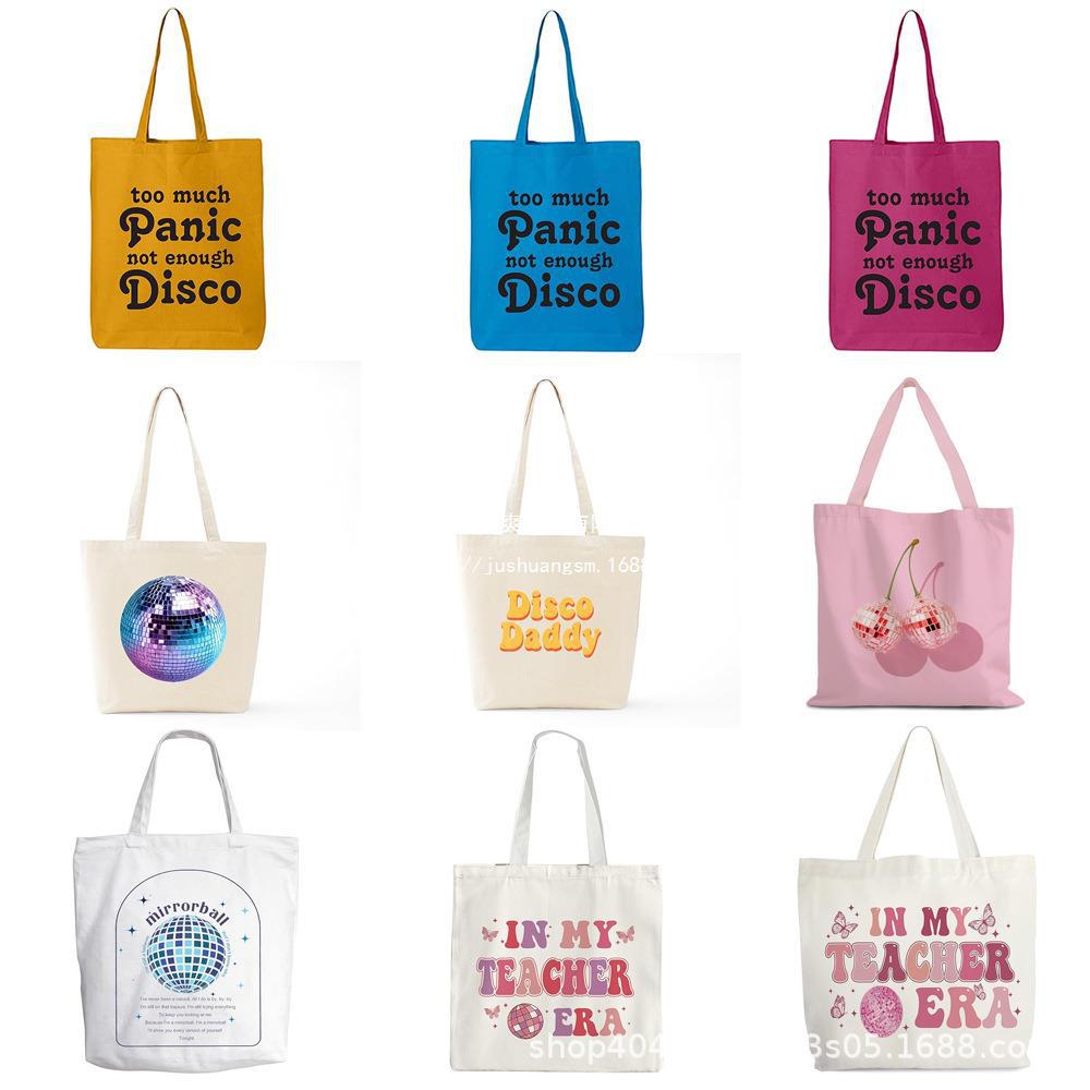 迪斯科 帆布包卡通原宿周边单肩包可爱女生时尚手提包袋斜挎包ins