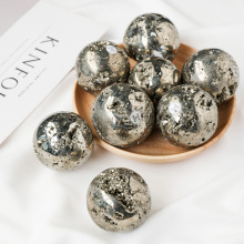 天然秘鲁黄铜矿水晶球 水晶原石晶洞球愚人金球矿标奇石摆件 批发