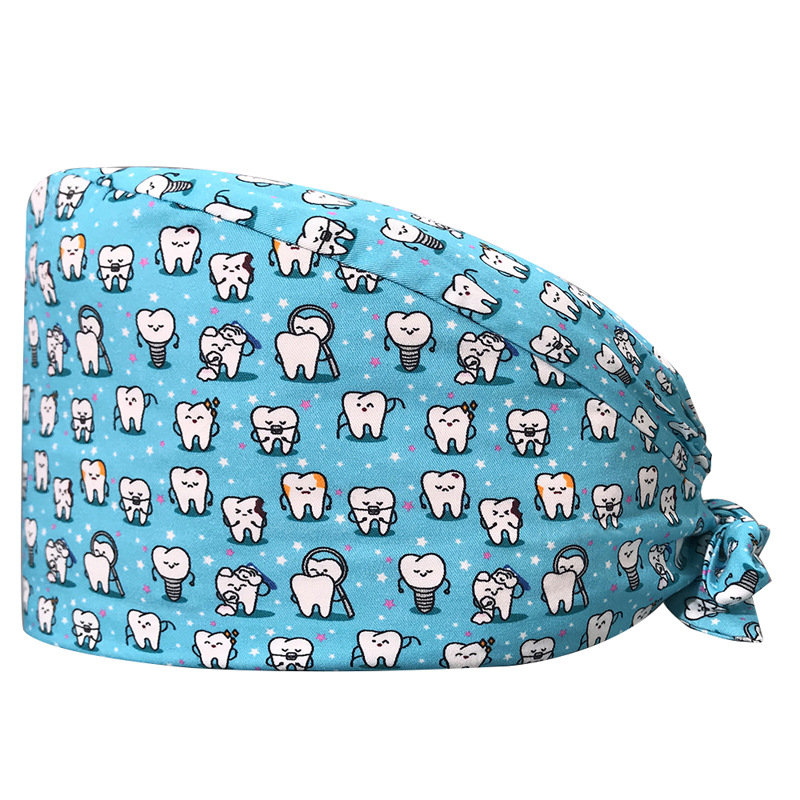 Venta caliente de Europa y América Mickey casquillo de la enfermera médico tapa de impresión de algodón puro sombrero de trabajo de exportación de comercio exterior en la acción al por mayor