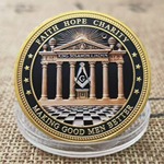 三角同济会纪念币海外贸易货源提供定 制金属工艺品硬币