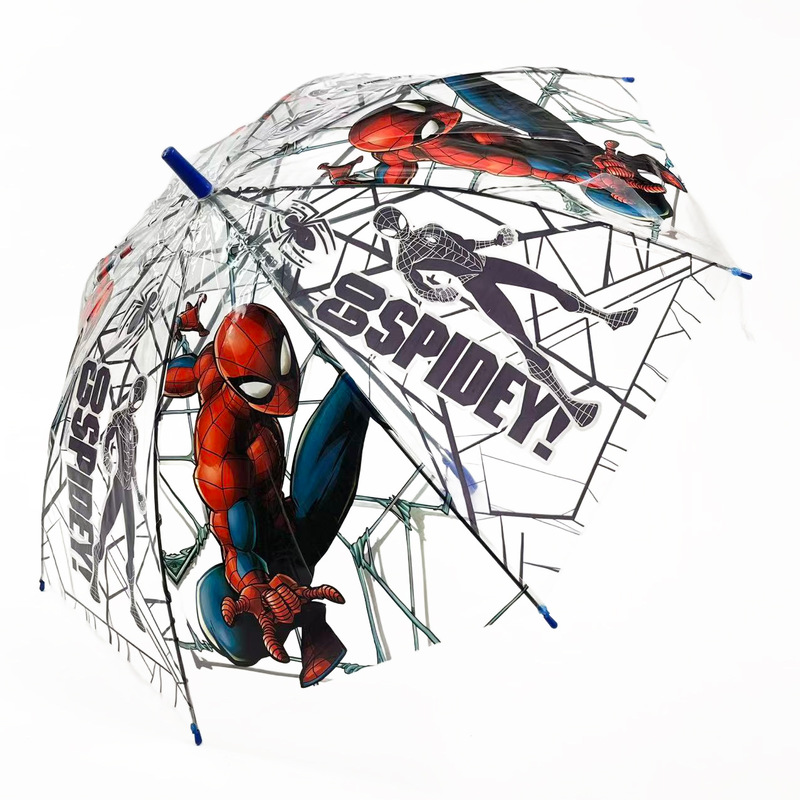 Children's Transparent Umbrella Boy Kindergarten Spider Mouse Cartoon Toy Umbrella Lightweight Cute Small Umbrella