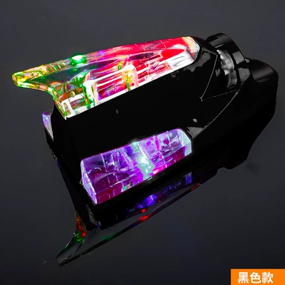 Car Strobe Light Shark Fin Wind Light Colorful Energy-Saving Wind Light Roof Warning Light Anti-Rear Collision Decorative Antenna (vehicle antenna) - black