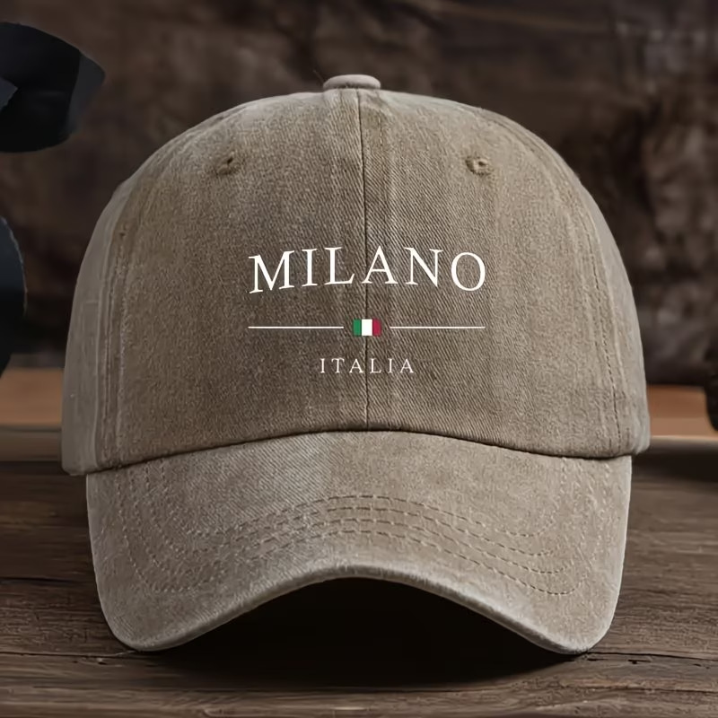 Herren Baseball Cap Im Retro Look Mit Italienischer Flagge_voghion.com