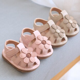 Baby Girl's Toe Sandals Summer Calling Shoes Cute Soft Sole Non-Slip Baby Shoes Princess Shoes Children's Toddler Shoes