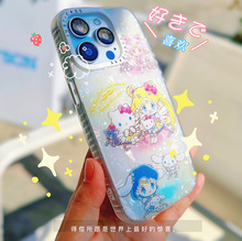 美少女战士Kitty美乐蒂玉桂狗狗Phone12-15手机壳贝壳纹高级感