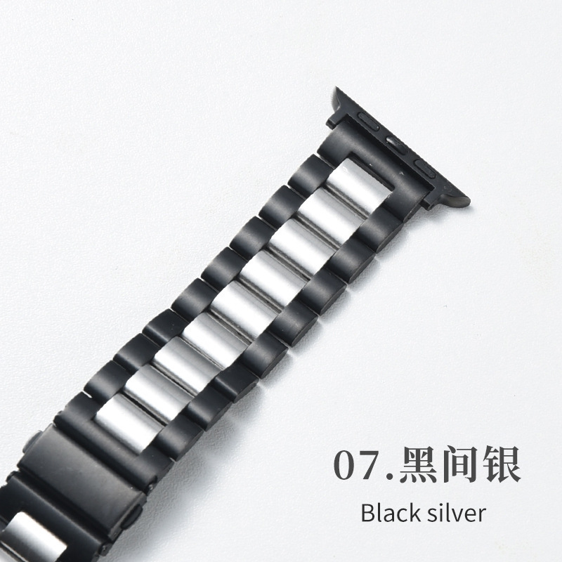 Apple watch金属三珠バンド華為サムスンwatch8gt3 316ステンレス腕時計バンド