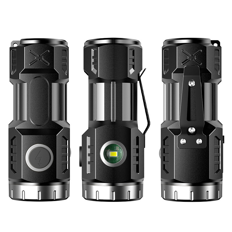 Nuevo monstruo de ocho ojos ultra brillante linterna de luz fuerte portátil multi-núcleo fuera de los usuarios de la casa explosión brillante linterna flash