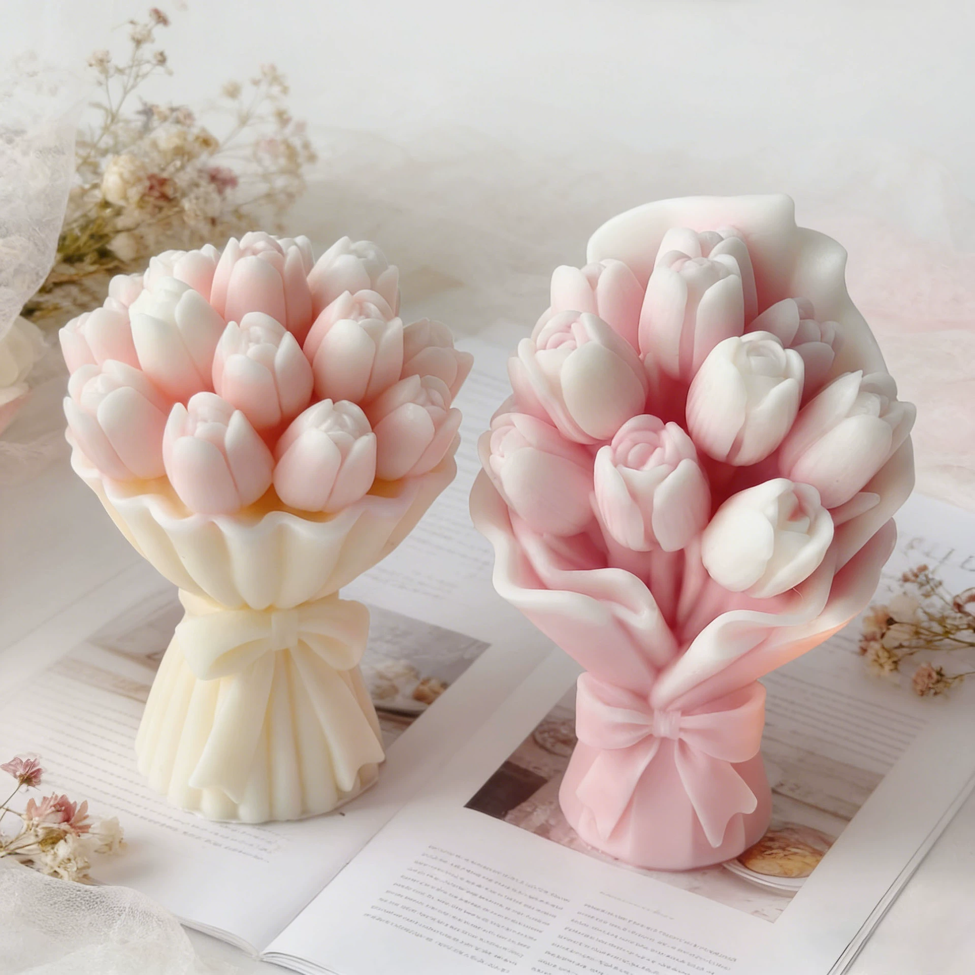 Свеча форма силиконовая mold, ароматерапия handmade, букет, DIY