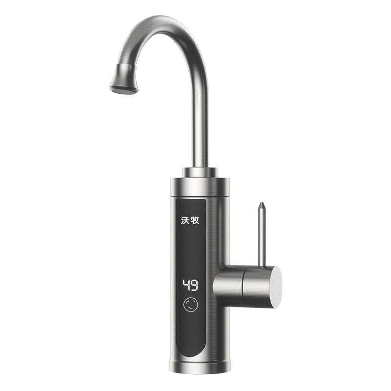Womu stainless steel electric faucet instant heating kitchen treasure fast water heater household wholesale