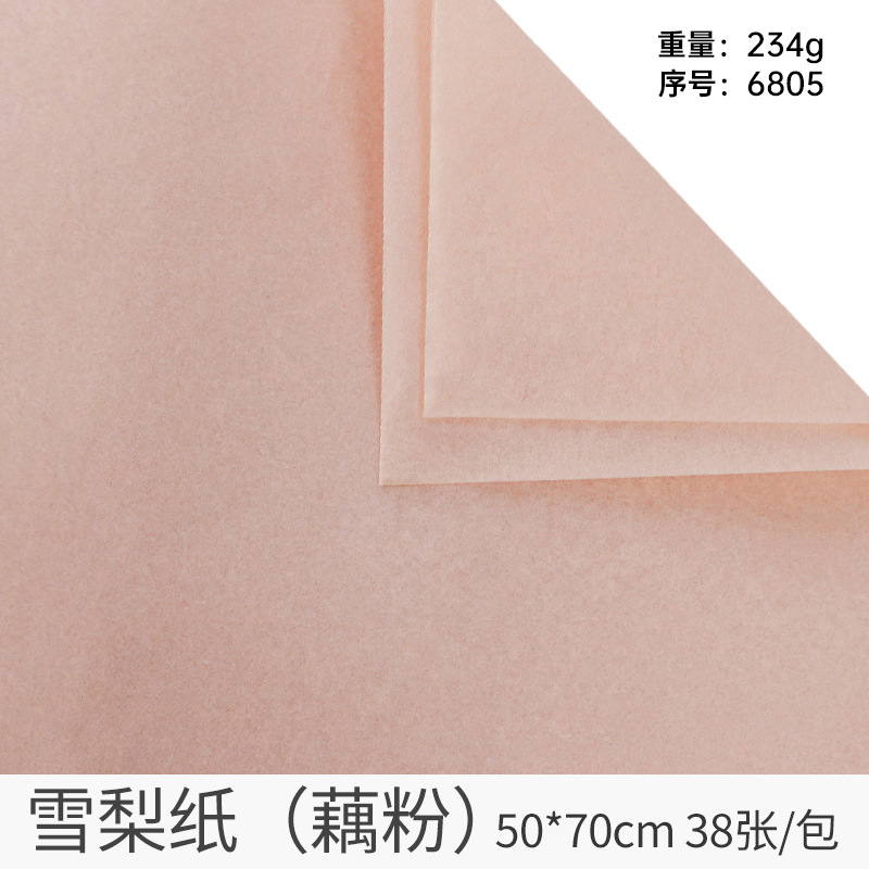 Papel de regalo de flores Papel de pera Papel de algodón Papel perlado Ramo de papel de regalo de flores Papel de embalaje de flores Pastel de hornear Papel de forro al por mayor