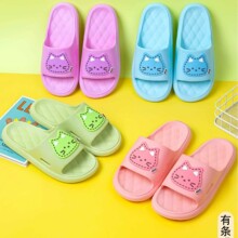 夏新品商超有条码家居女拖批发居家防滑时尚舒适软底双码一字拖鞋