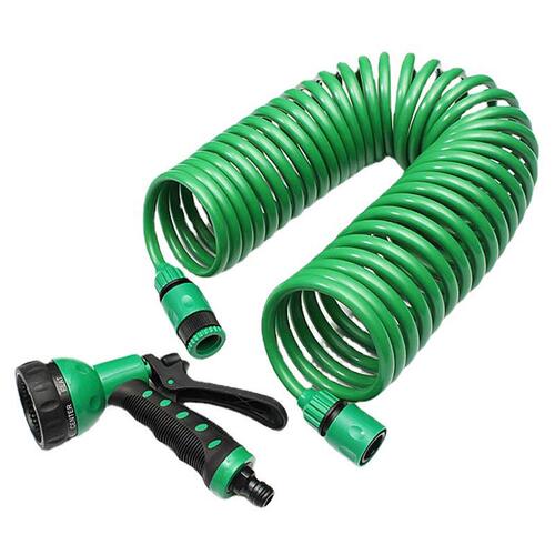 15m EVA garden telescopic spring pipe garden water pipe plastic multi-functional car wash spray gun set for home use