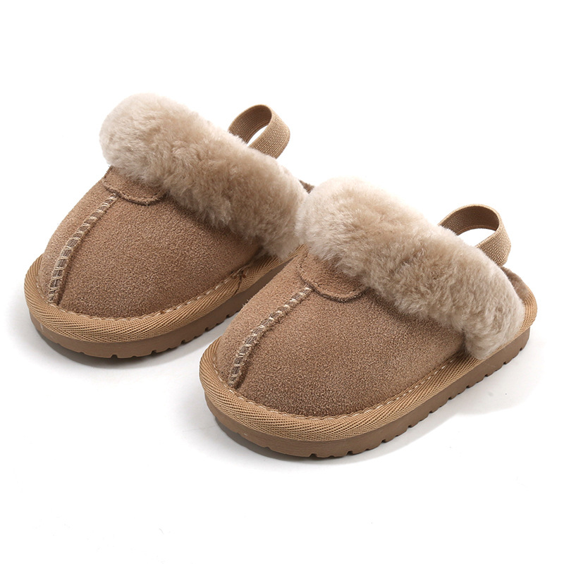 Wheat bear autumn winter boys with cotton slippers Baby children's toddler shoes Warm girls shoes with cashmere baby shoes