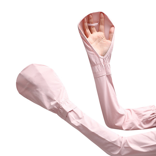 Sun-protective, lightweight ice silk sleeve gloves—summer driving & cycling gear; loose-fitting, stylish UV-blocking arm sleeves for men and women.
