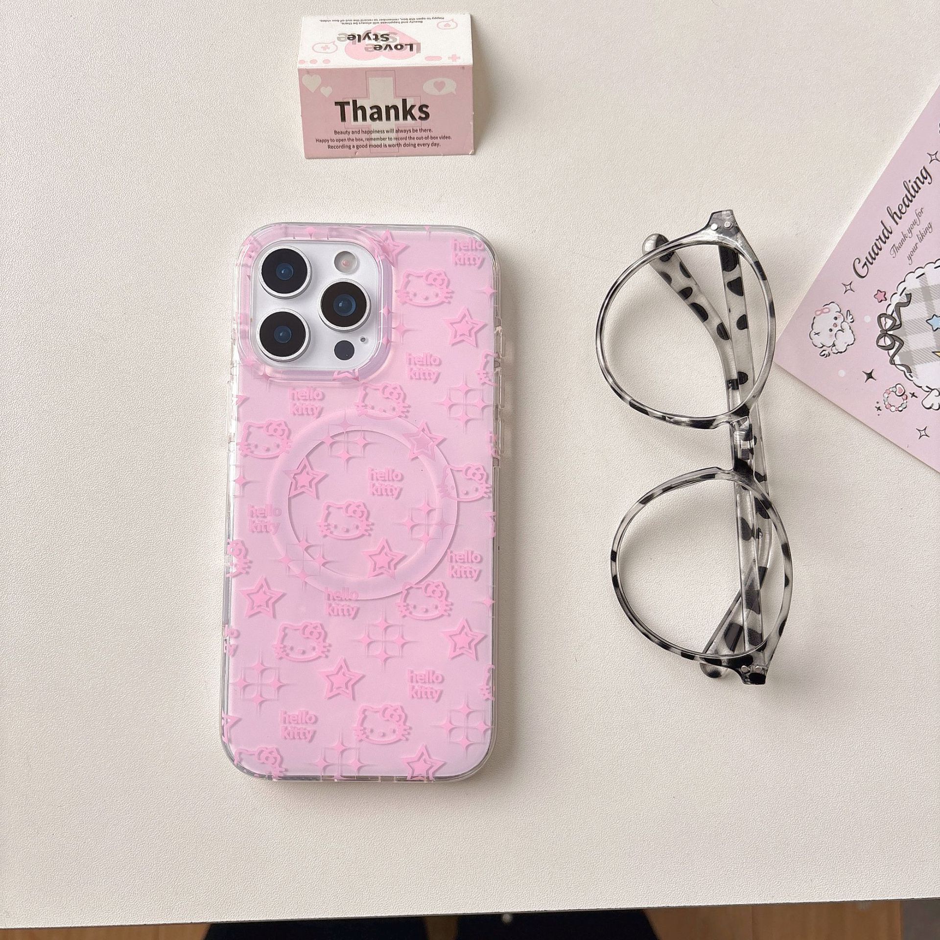 Aparece magnética de una sola carcasa-rosa pantalla completa estrella KT avatar RJ