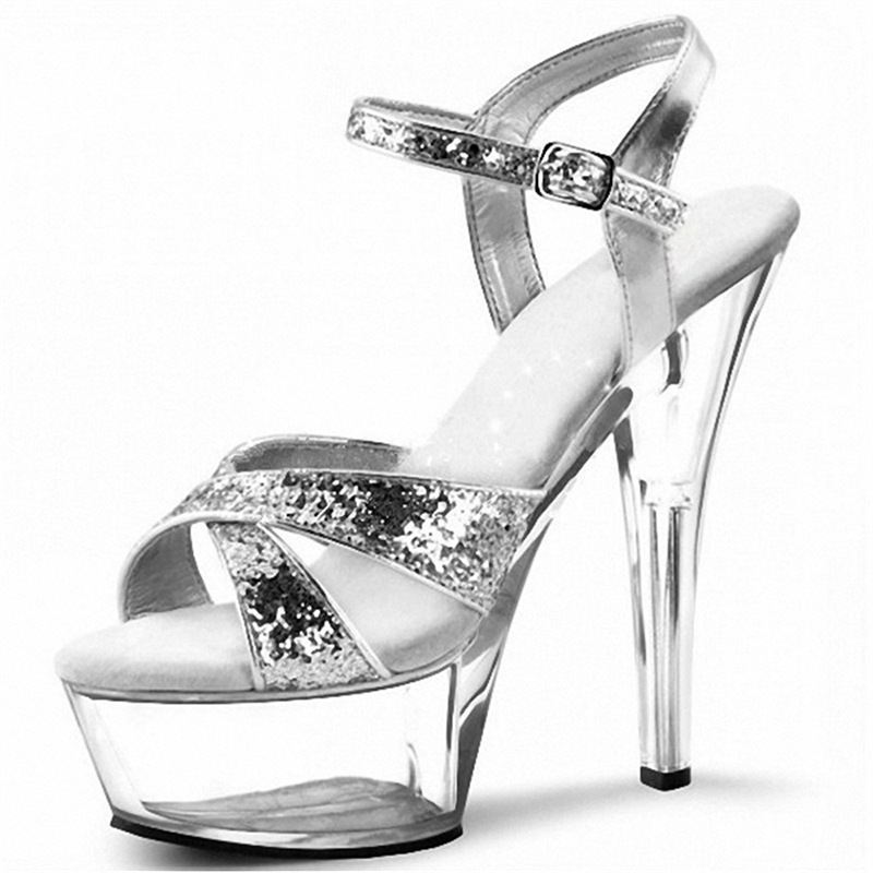 Después del punto vacío, hada de cabeza redonda, plataforma impermeable de tacón súper alto, sandalias de moda de cuero dorado de talla única 2024 nuevos productos de verano