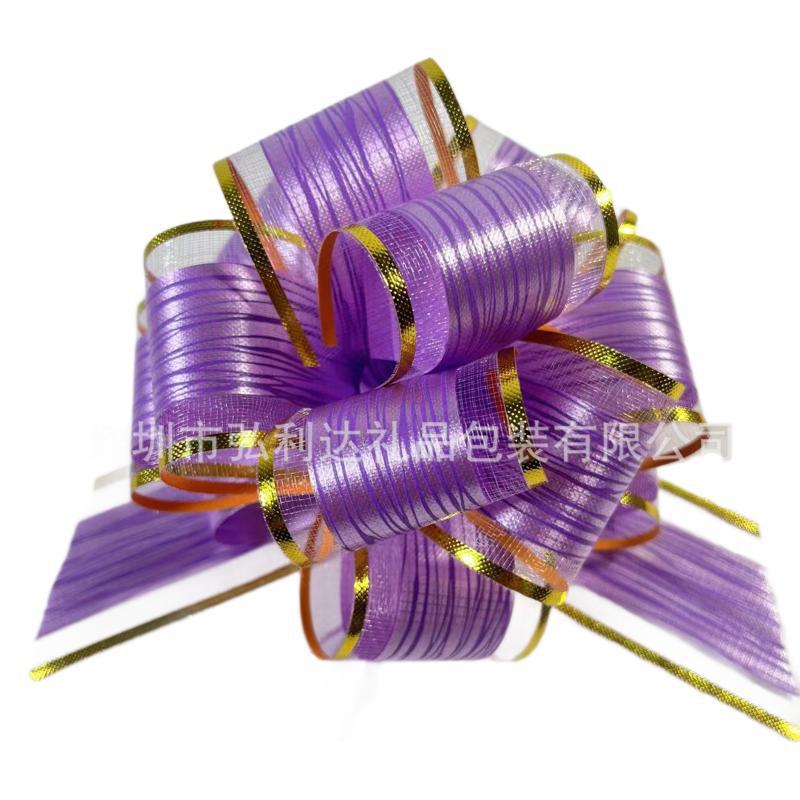 Transfronterizo amazónico 30MM corteza esférica dibujo de flores de cinta de Navidad dibujo de flores de cinta arco en stock