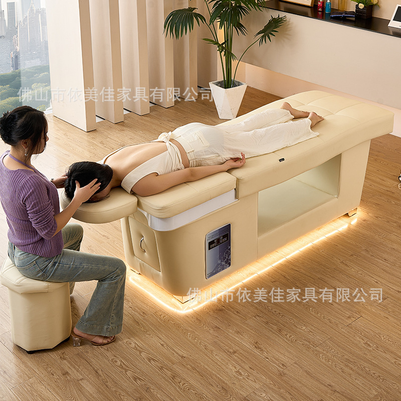 Barbería cama de lavado de cabello especial con calentador de agua de circulación de agua fumigada cama de tratamiento de cabello tailandés salón de belleza cama de cama plana