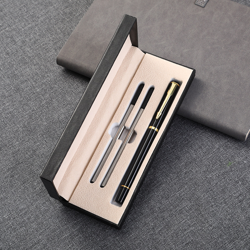 Factory wholesale jewelry pen gift box printing logo business neutral pen metal signature pen set in stock
